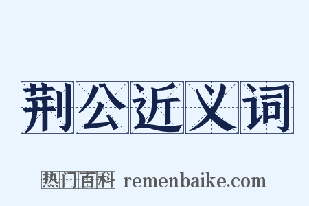 荆公近义词是什么意思的图片